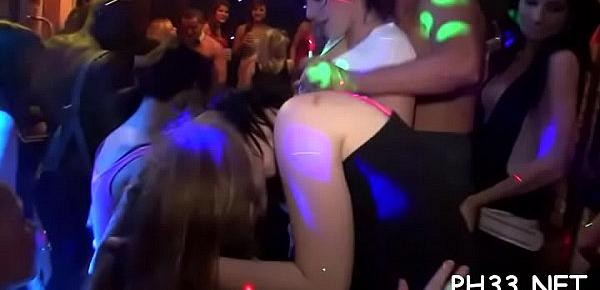 Yong cuties in club are happy to fuck